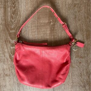 Coach Mini Ali Leather Y2K coquette girl new preppy Women's coral Bag